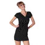 Damen Minikleid Wickelkleid mit Pünktchen...