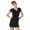 Damen Minikleid Wickelkleid mit Pünktchen V-Ausschnitt ;