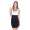 Damen Longshirt Minikleid mit Raffung zweifarbig;