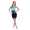 Damen Longshirt Minikleid mit Raffung zweifarbig;