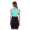 Damen Longshirt Minikleid mit Raffung zweifarbig;