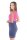 Damen Longshirt Minikleid mit Raffung zweifarbig;