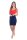 Damen Longshirt Minikleid mit Raffung zweifarbig;