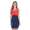 Damen Longshirt Minikleid mit Raffung zweifarbig;