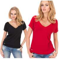 Shirt Bluse V-Ausschnitt  in 8 Farben,