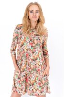 Kleid elegant Mini-Kleid Blumen Muster;