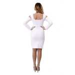 Damen Minikleid Schulterfrei Kleid Dress; S/M;