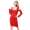 Damen Minikleid Schulterfrei Kleid Dress; S/M; Rot