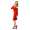 Damen Minikleid Schulterfrei Kleid Dress; S/M; Rot