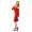Damen Minikleid Schulterfrei Kleid Dress; S/M; Rot