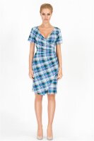 Kleid Elegant Mini Kleid Kariert; 2 / Blau/Violett L/40