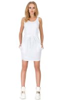 Kleid klassisch Sommer Mini-Kleid mit Taschen Gr. 36 38 40, M202