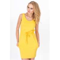 Kleid klassisch Sommer Mini-Kleid mit Taschen;