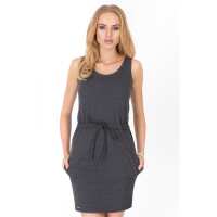 Kleid klassisch Sommer Mini-Kleid mit Taschen;