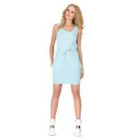Kleid klassisch Sommer Mini-Kleid mit Taschen;