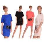 Damen Kleid Dress Locker Luftig Fledermaus;S/M;