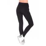 Damen Leggings Hohe-Taille mit Knöpfen,