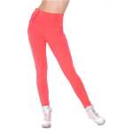 Damen Leggings Hohe-Taille mit Knöpfen,