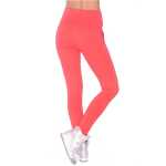 Damen Leggings Hohe-Taille mit Knöpfen,