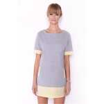 Damen Kleid Minikleid mit Kurzarm;S/M;
