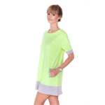 Damen Kleid Minikleid mit Kurzarm;S/M;