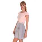 Damen Kleid A-Linie Mini Kleid mit Raffungen;