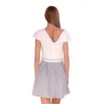 Damen Kleid A-Linie Mini Kleid mit Raffungen;