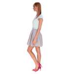 Damen Kleid A-Linie Mini Kleid mit Raffungen;