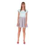Damen Kleid A-Linie Mini Kleid mit Raffungen;