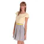 Damen Kleid A-Linie Mini Kleid mit Raffungen;