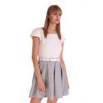 Damen Kleid A-Linie Mini Kleid mit Raffungen;