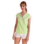 Damen Longshirt Tunika T-Shirt Sommer Shirt V-Ausschnitt;