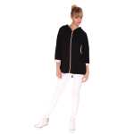 Damen Cardigan Sweater Jacke mit Kapuze mit Reißverschluss;S/M;