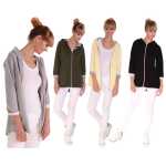 Damen Cardigan Sweater Jacke mit Kapuze mit Reißverschluss;S/M;
