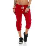 Damen Jogginghose 3/4 Capri Sport-Hose Baumwolle Gr. XXS XS S M L XL XXL 3XL