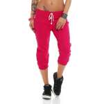 Damen Jogginghose 3/4 Capri Sport-Hose Baumwolle Gr. XXS XS S M L XL XXL 3XL