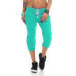Damen Jogginghose 3/4 Capri Sport-Hose Baumwolle Gr. XXS XS S M L XL XXL 3XL