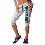 Damen 3/4 Jogginghose mit "WORK OUT";