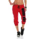 Damen 3/4 Jogginghose mit "WORK OUT";