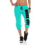 Damen 3/4 Jogginghose mit "WORK OUT";