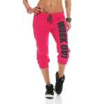 Damen 3/4 Jogginghose mit "WORK OUT";