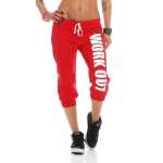 Damen 3/4 Jogginghose mit "WORK OUT";