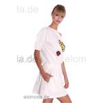 Damen Kleid Asymmetrisch Minikleid Sommer-Kleid S/M;