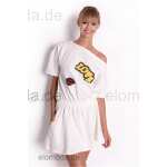 Damen Kleid Asymmetrisch Minikleid Sommer-Kleid S/M;