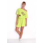 Damen Kleid Asymmetrisch Minikleid Sommer-Kleid S/M;