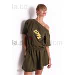 Damen Kleid Asymmetrisch Minikleid Sommer-Kleid S/M;