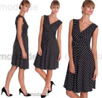 Kleid V-Ausschnitt Sommerkleid Mini Kleid Punkte;