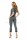 Damen Eleganter Overall Sportlich bequem Einteiler 6/8 V-Ausschnitt;