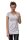 Longshirt Shirt Top Mini Kleid V-Ausschnitt; Grau Meliert XXL/XXXL