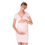 Damen MAMA Minikleid V-Ausschnitt Umstandsmode;